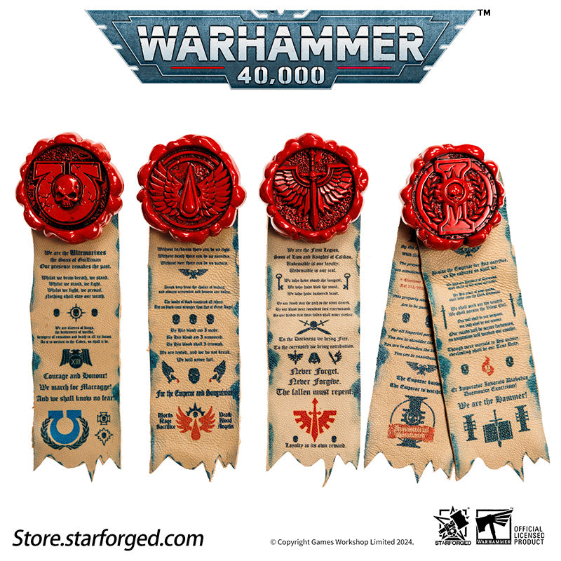 Warhammer 40K Brooch Peripheral Products Purity Seals 4 Piece Starforged Set 2